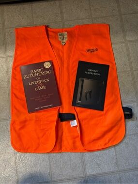 Hunting vest and books